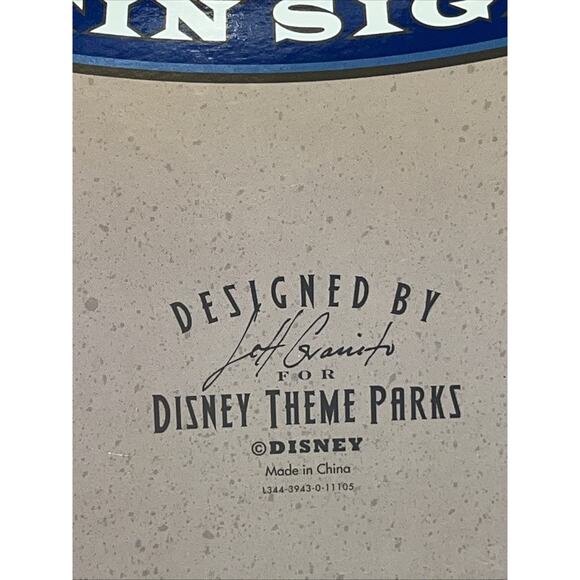 Disney Railroad Mickey Grand Circle Tour Main Street USA Metal Sign Rare Collect - Picture 7 of 8